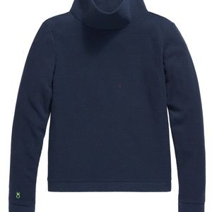 Cream and Navy Dudley Stephens Park Slope Terry turtlenecks, size L